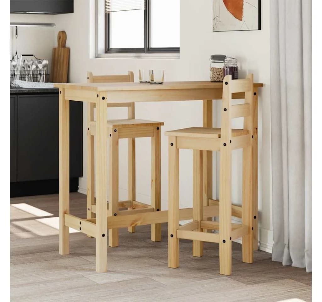 vidaXL Barstühle 2 Stk. Massivholz Kiefer Rustikal