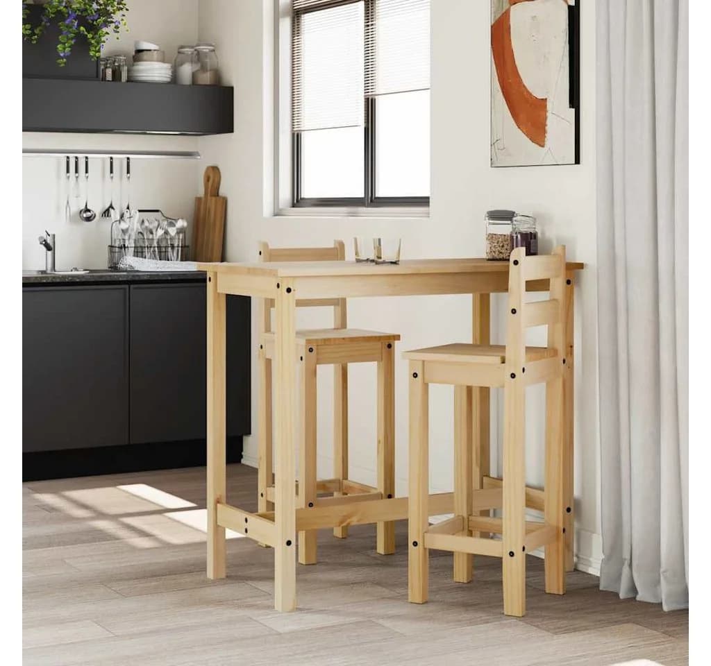 vidaXL Barstühle 2 Stk. Massivholz Kiefer Rustikal - Bild 3