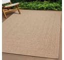 vidaXL Teppich ZIZUR 120x120 cm Jute-Optik Indoor und Outdoor Bild 1