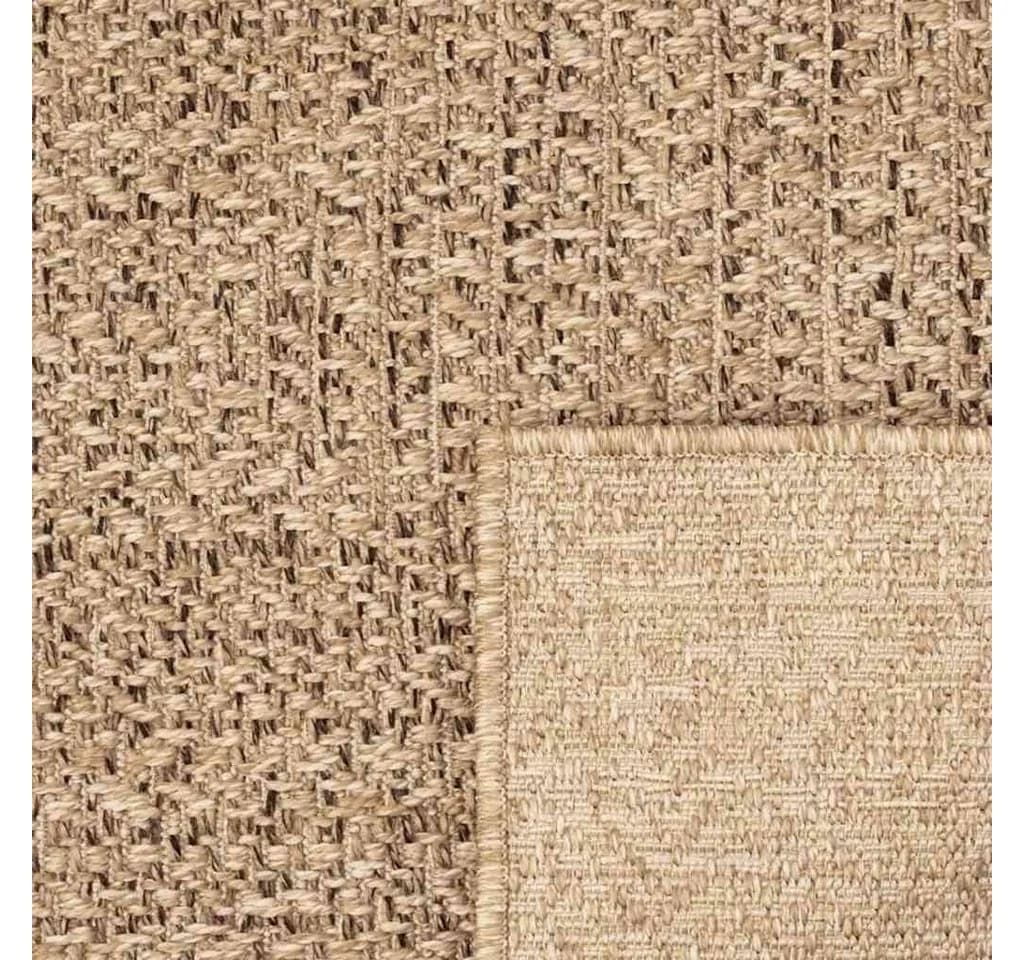 vidaXL Teppich ZIZUR 120x120 cm Jute-Optik Indoor und Outdoor - Bild 5