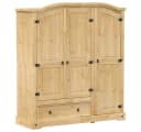 vidaXL Kleiderschrank Corona Massivholz Kiefer Bild 2