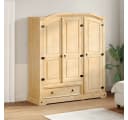 vidaXL Kleiderschrank Corona Massivholz Kiefer Bild 3