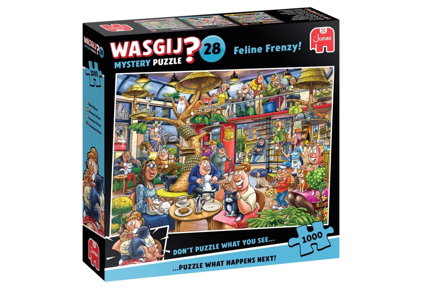Jumbo Spiele Puzzle Wasgij Mystery 28 Feline Frenzy 1000 Teile Bunt - Bild 2