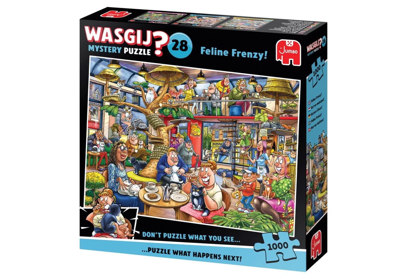 Jumbo Spiele Puzzle Wasgij Mystery 28 Feline Frenzy 1000 Teile Bunt - Bild 4