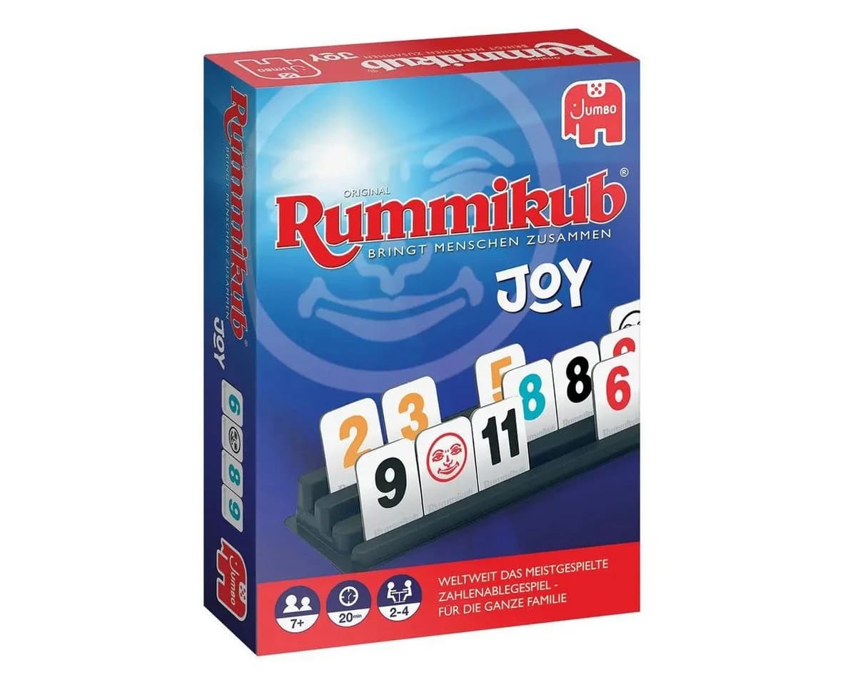 Jumbo Spiele Original Rummikub Joy - Kompaktes Legespiel Bunt