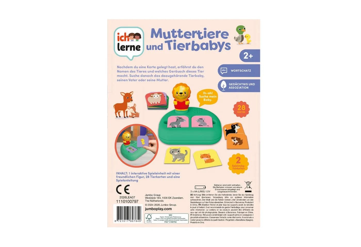 Jumbo Spiele Lernspiel Muttertiere und Tierbabys Bunt - Bild 3