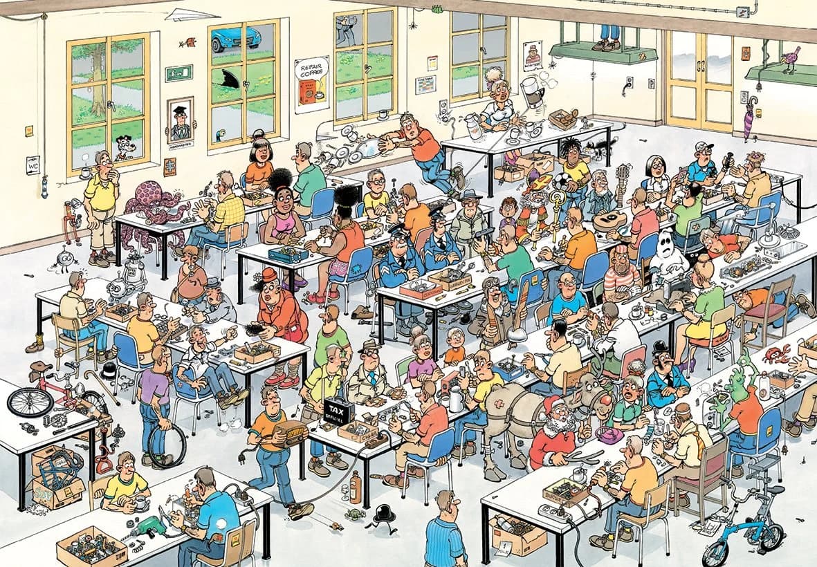 Jan van Haasteren Puzzle 2000 Teile Familie Repair Café