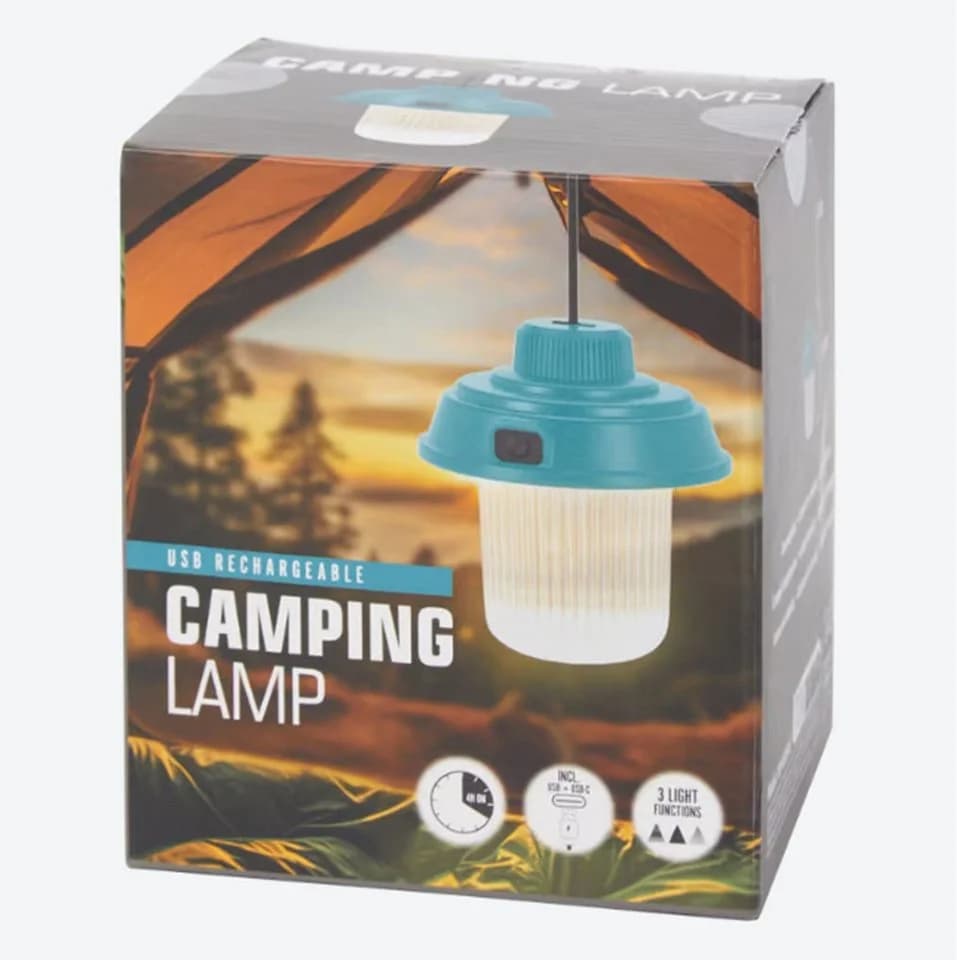 Spectrum Laterne Camping Hängelampe Schwarz Aufladbar