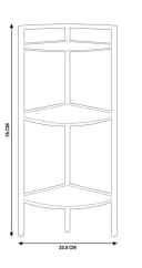 Home & styling collection Eckregal Schwarz Metall MDF 3 Ablagen Bild 1