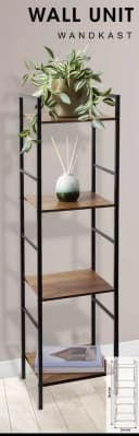 Home & styling collection Bücherregal Schwarz Metall & Holz Bild 1