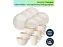 Excellent Houseware Geschirr-Set 16-teilig Steingut Creme-Beige Bild 1