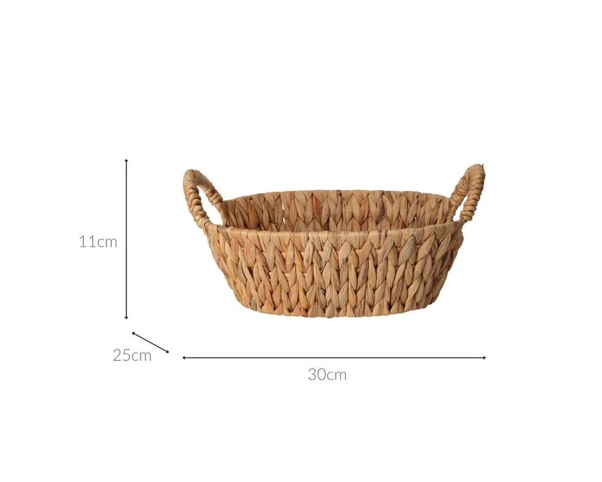 Home & styling collection Brotkorb geflochten Wasserhyazinthe Seegras Braun