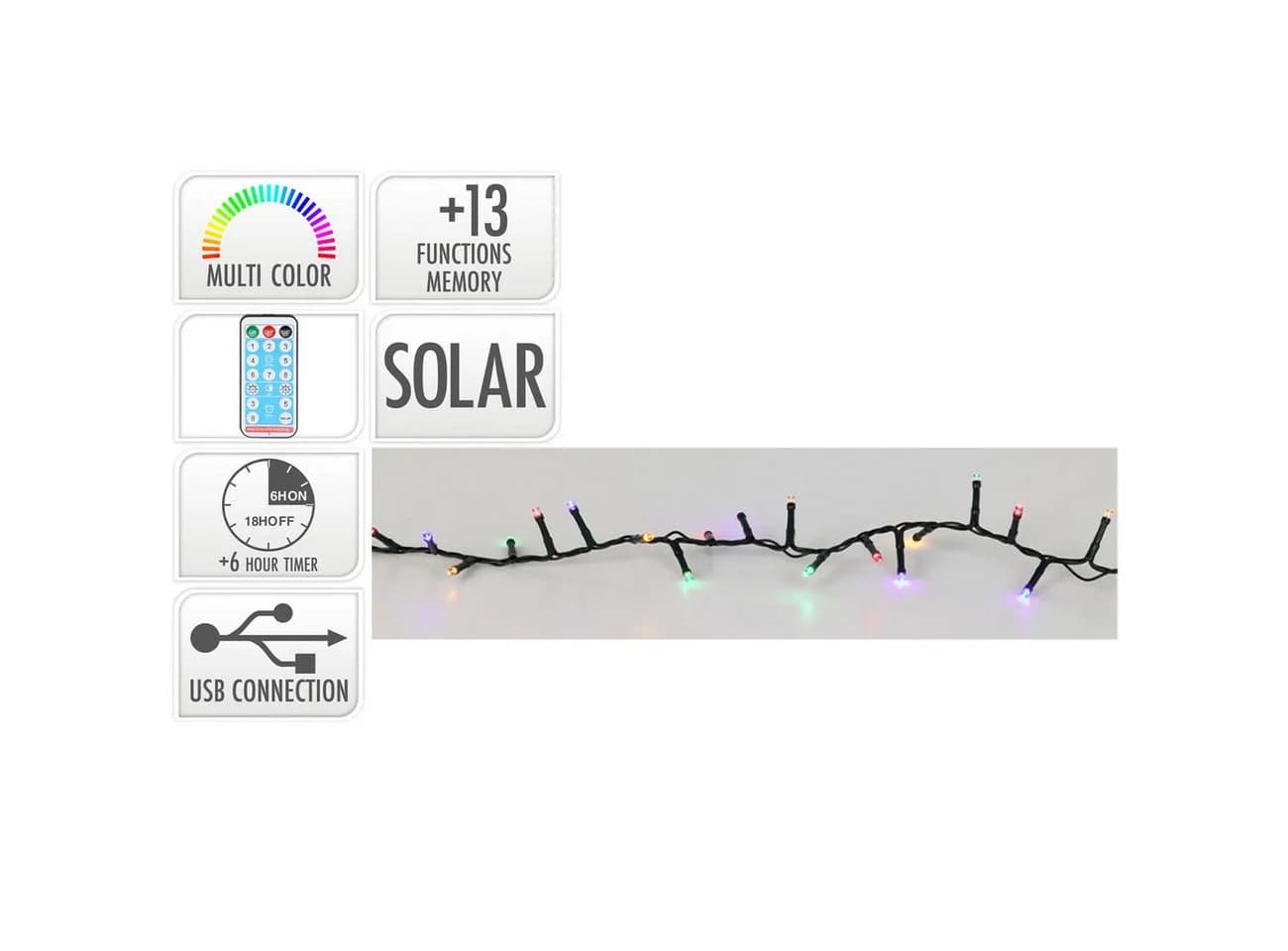 Home & styling collection Solar-Lichterkette 21m 480 LEDs Bunt - Bild 4