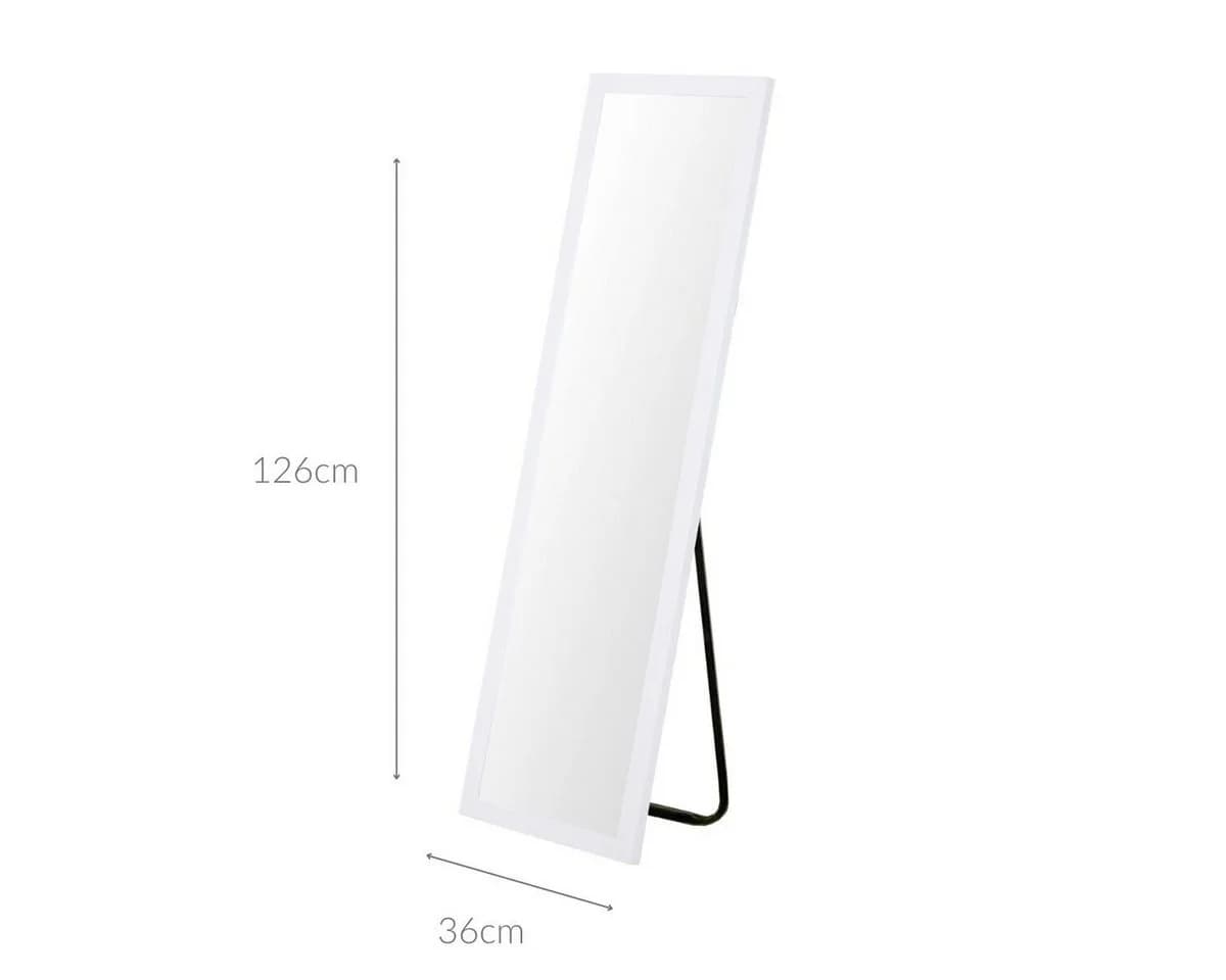 Home & Styling Collection Standspiegel Rechteckig Weiß Metall - Bild 3