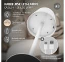 ML-DESIGN Kabellose LED Tischleuchte Weiß Touch Dimmbar Bild 4