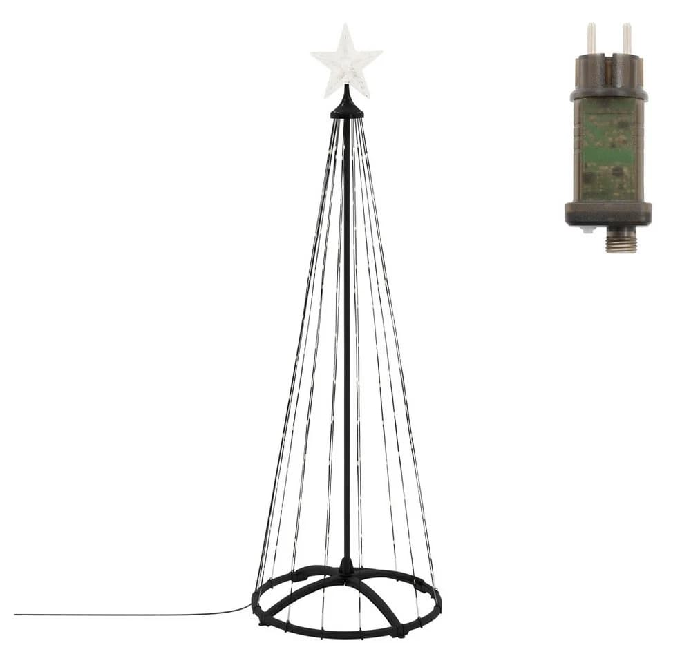 ECD Germany LED Baum 150 cm Warmweiß Timer Dimmbar