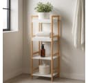 Bathroom Solutions FORMA Bambusregal mit weißen MDF-Regalen Bild 1