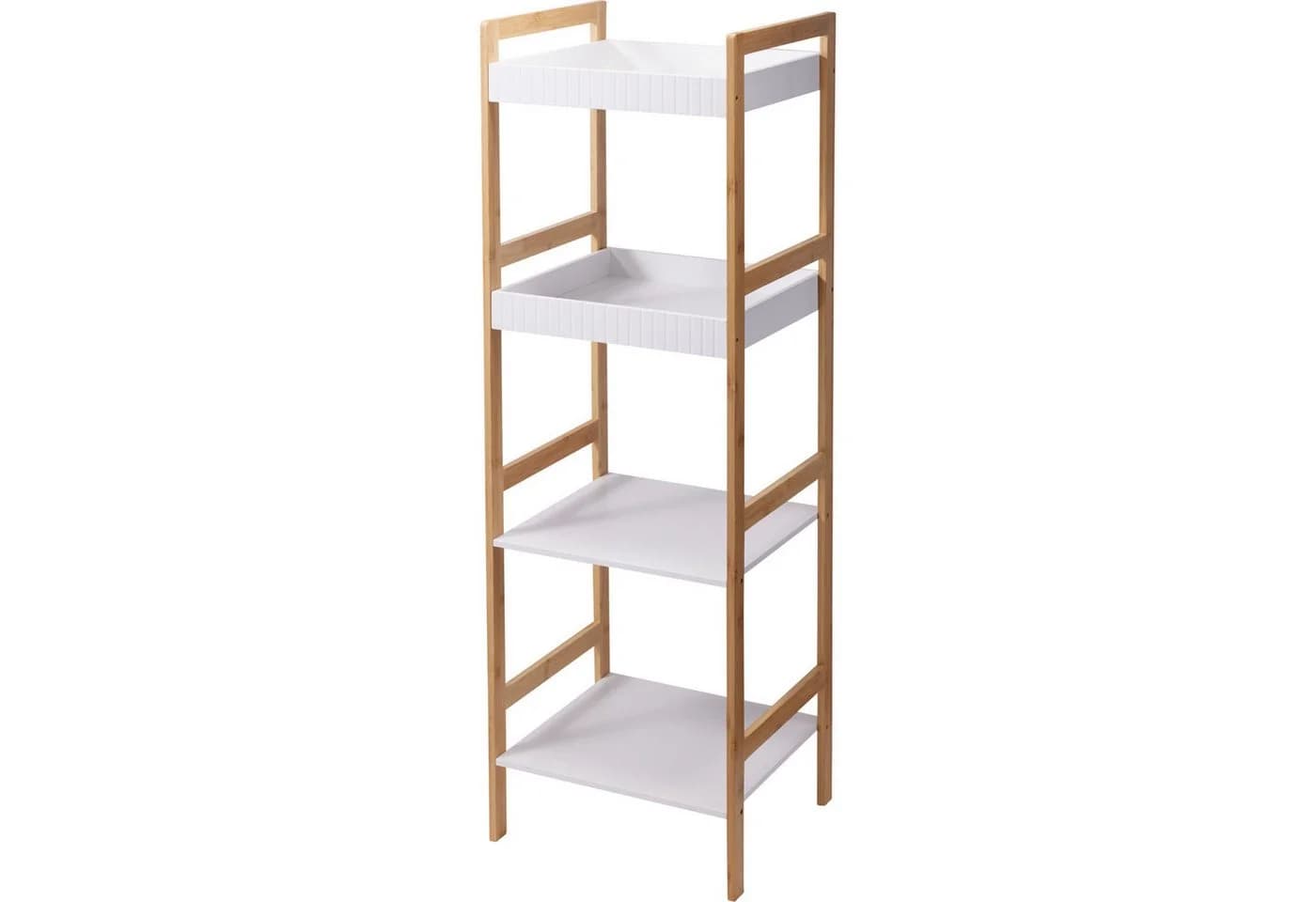 Bathroom Solutions FORMA Bambusregal mit weißen MDF-Regalen - Bild 2