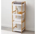 Bathroom Solutions FORMA Bambusregal mit weißen MDF-Regalen Bild 3