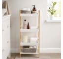 Bathroom Solutions FORMA Bambusregal mit weißen MDF-Regalen Bild 5