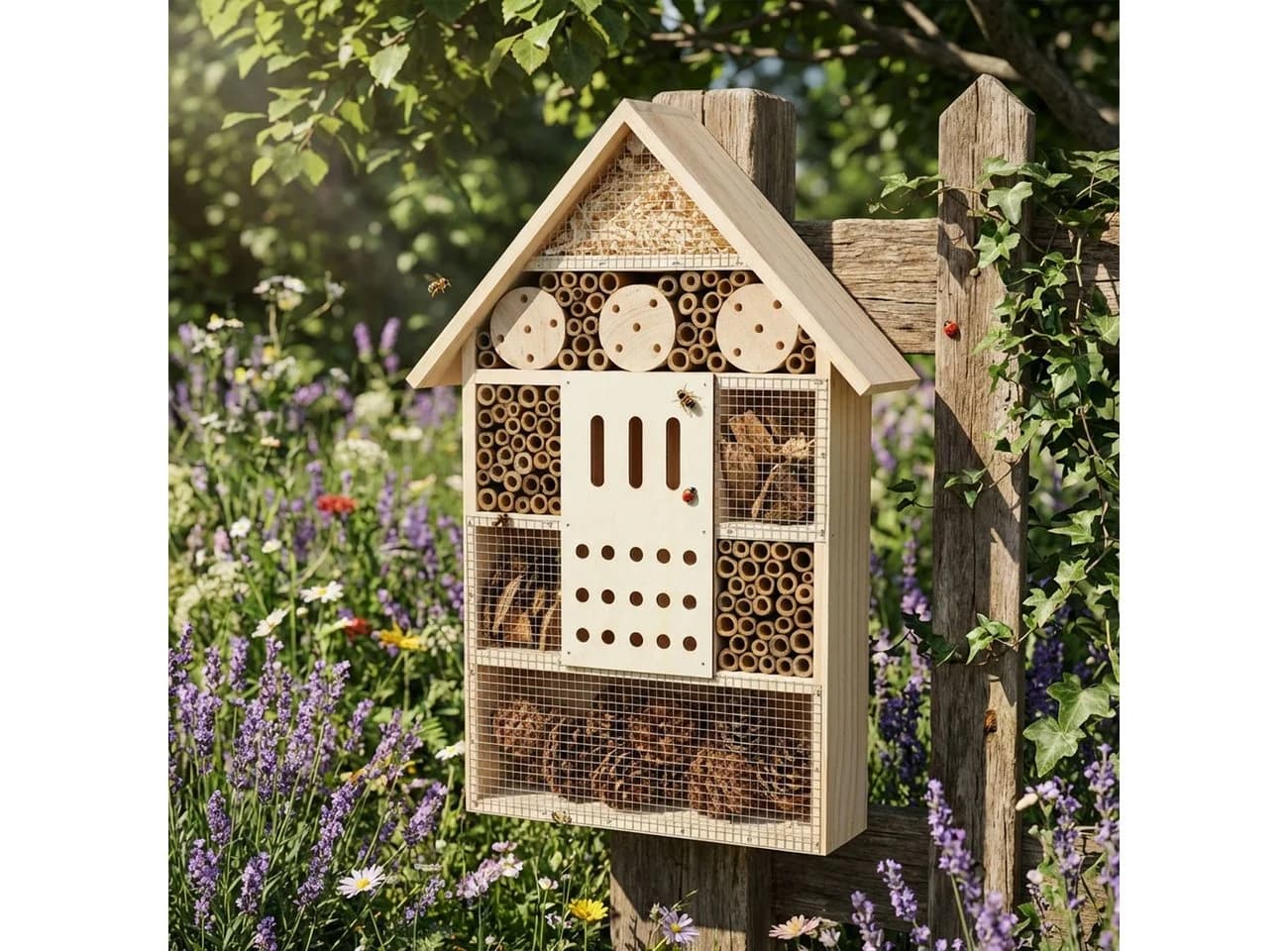 Progarden Insektenhotel XL FSC Naturholz Bambus Zapfen - Bild 2