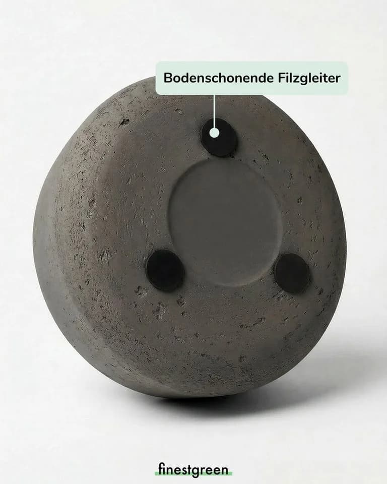 finestgreen Pflanzschale Eileen grau Fiberclay frostfest - Bild 4