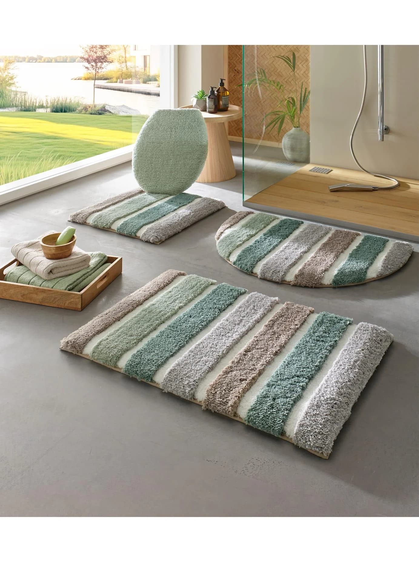 Hagemann Badematte Beige 60x90 cm Polyester Rutschfest