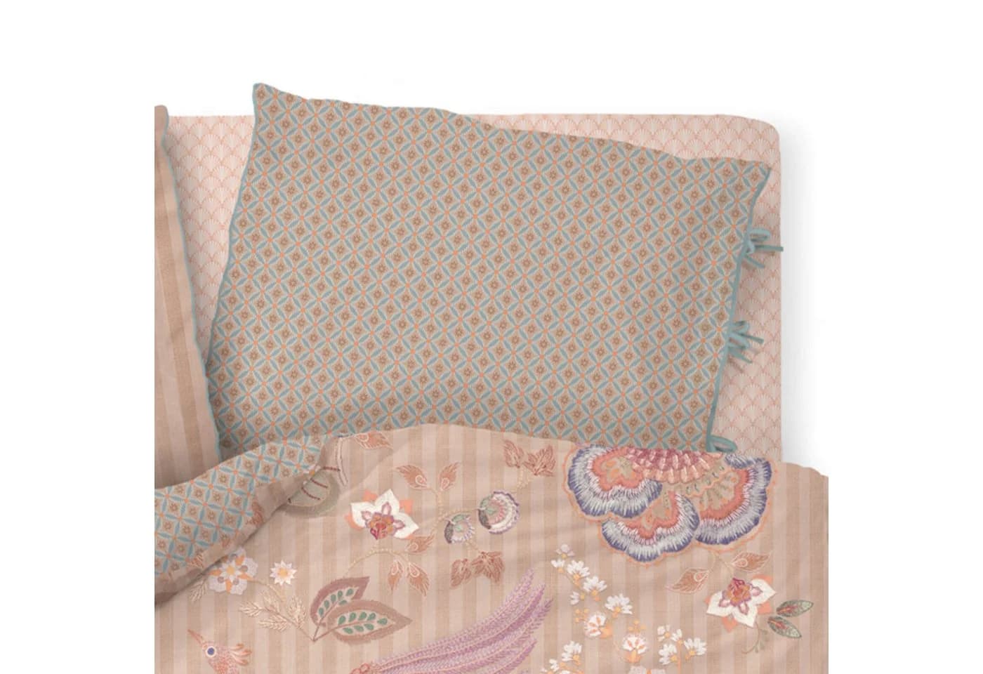 PiP Studio Bettwäsche Buenas Noches Perkal 2-teilig Beige/Blau Floral - Bild 3