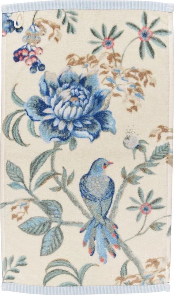PiP Studio Gästehandtuch Secret Garden Weiß-Blau 30x50cm - Bild 3