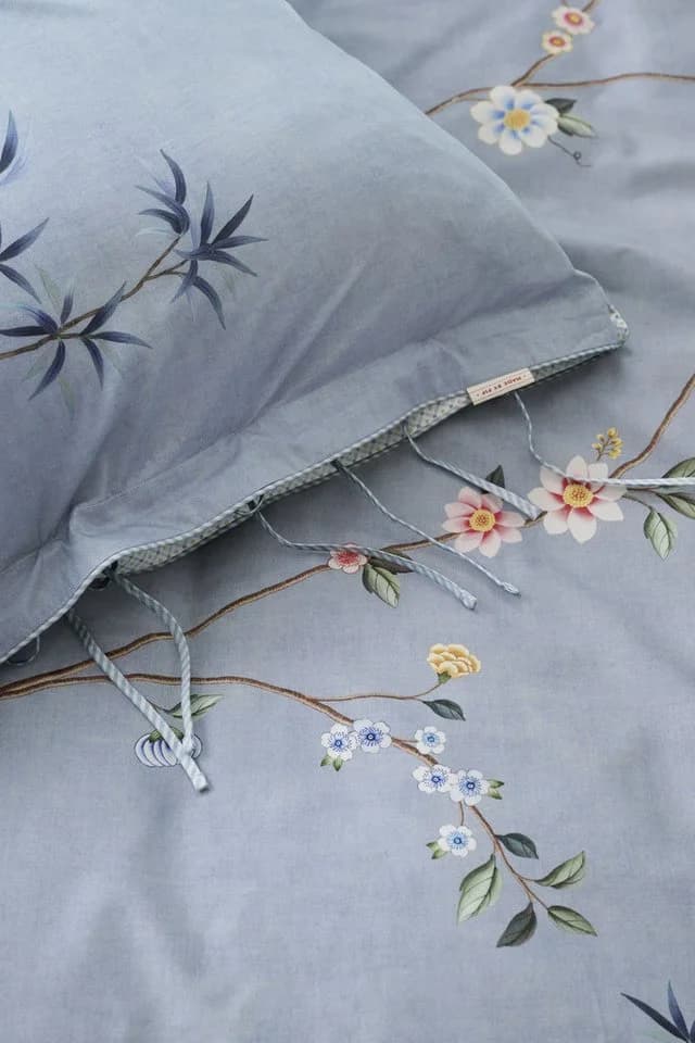 PiP Studio Bettwäsche Set Bamboo Blossom Hellblau 155x220 cm