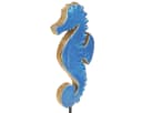 DIJK Dekofigur Seepferdchen Holz Blau 28cm Maritim Bild 1