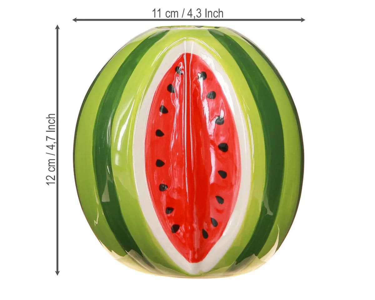 DIJK Keramikvase Wassermelone Deko Vase H12cm Sommer Deko - Bild 4