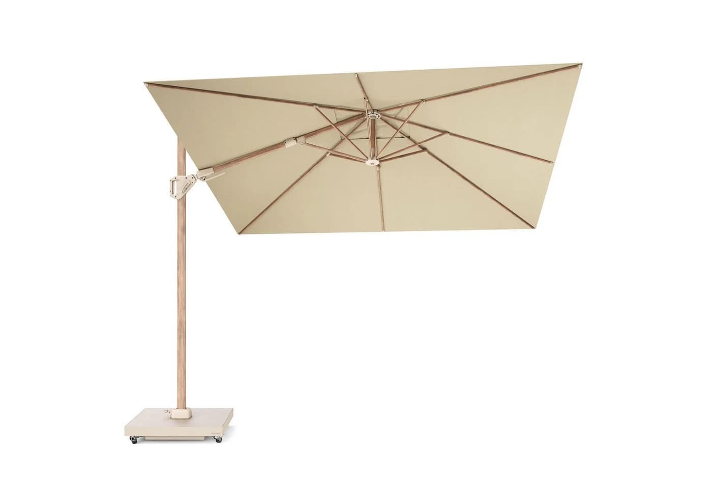Platinum Sonnenschirm Challenger T² Premium 3x3m Ampelschirm Beige - Bild 2