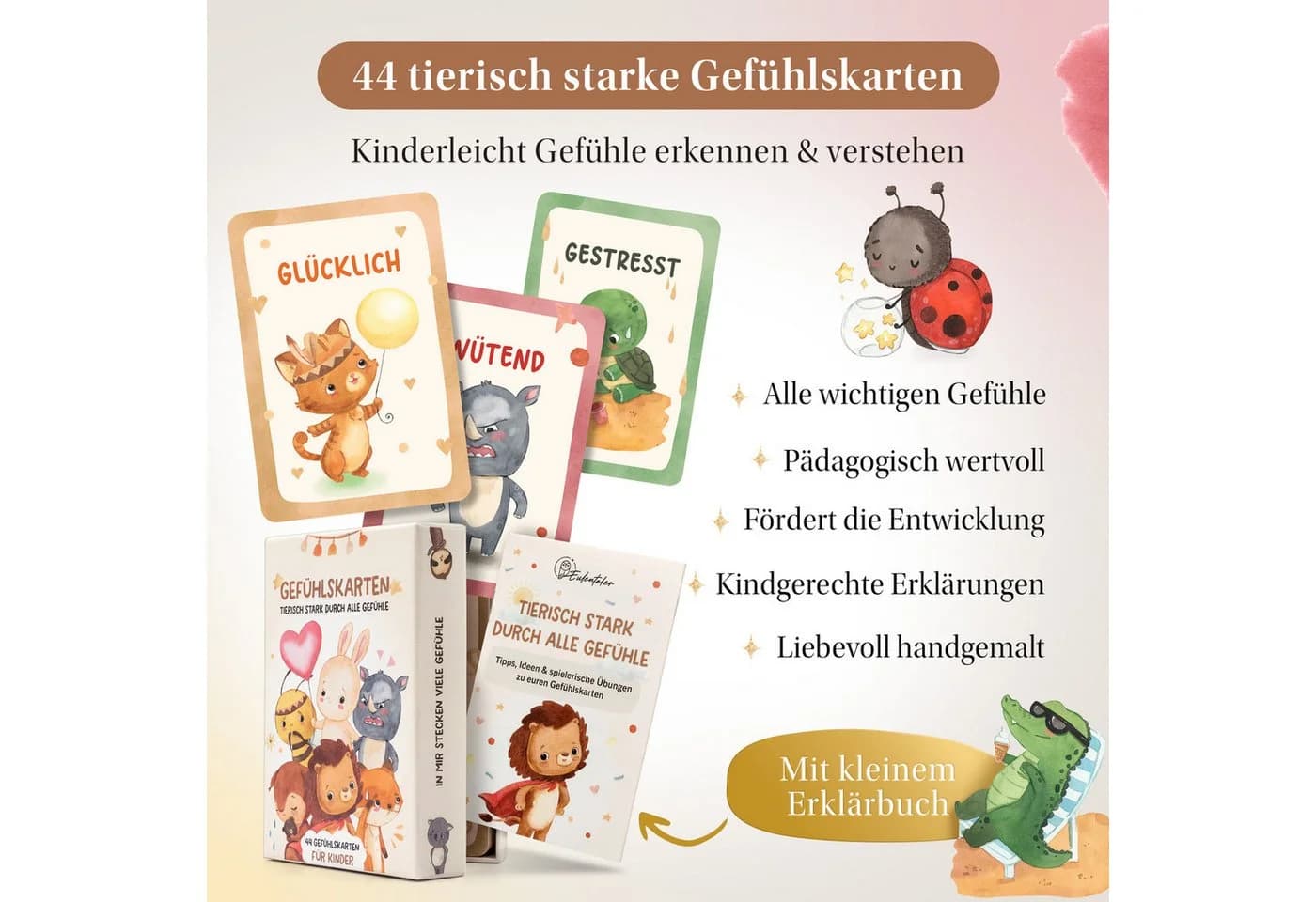 Eulentaler Spiel I 44 pädagogisch wertvolle Gefühlskarten für Kinder - Bild 4
