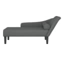 vidaXL Chaiselongue mit Kissen Dunkelgrau Stoff Modern Bild 3