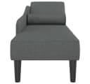 vidaXL Chaiselongue mit Kissen Dunkelgrau Stoff Modern Bild 4