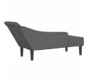 vidaXL Chaiselongue mit Kissen Dunkelgrau Stoff Modern Bild 5