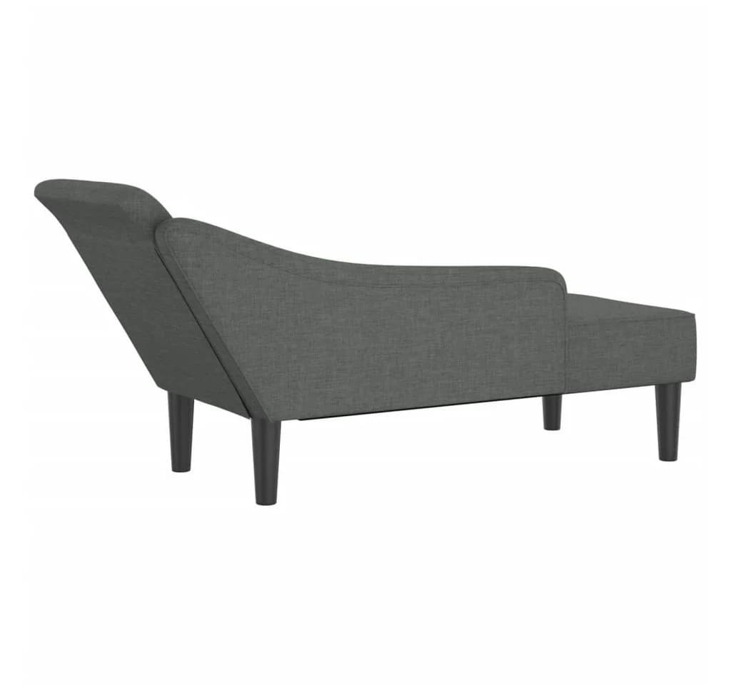 vidaXL Chaiselongue mit Kissen Dunkelgrau Stoff Modern - Bild 5