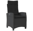 vidaXL Garten-Essgruppe 3-tlg. Schwarz Poly Rattan mit Kissen Bild 3