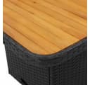 vidaXL Garten-Essgruppe 3-tlg. Schwarz Poly Rattan mit Kissen Bild 5