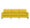vidaXL 3-Sitzer Sofa Gelb Samt Metallgestell Bild 4