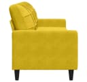 vidaXL 3-Sitzer Sofa Gelb Samt Metallgestell Bild 5