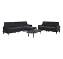 VIDAXL Sofa 3-tlg. Schwarz Samt S0ZBQ0WX Bild 1