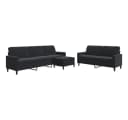 VIDAXL Sofa 3-tlg. Schwarz Samt S0ZBQ0WX Bild 2