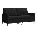 VIDAXL Sofa 3-tlg. Schwarz Samt S0ZBQ0WX Bild 5