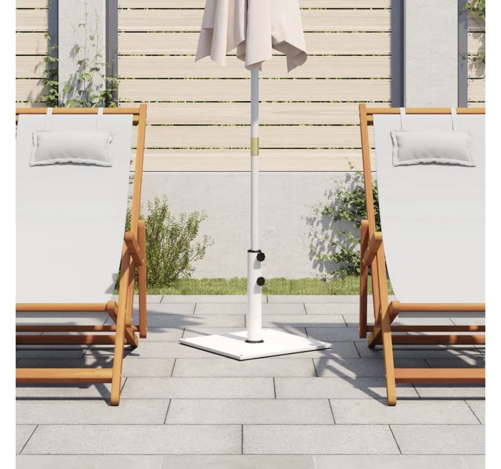 vidaXL Sonnenschirmständer Weiß Stahl 17 kg Quadratisch - Bild 3