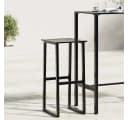 vidaXL Barhocker 2er Set Schwarz Pulverbeschichteter Stahl Bild 1