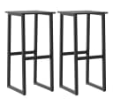 vidaXL Barhocker 2er Set Schwarz Pulverbeschichteter Stahl Bild 2