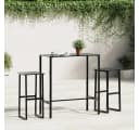 vidaXL Barhocker 2er Set Schwarz Pulverbeschichteter Stahl Bild 3