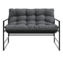 vidaXL Gartenbank mit Kissen Anthrazit 113 cm Stahl Bild 4